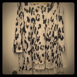 Westbound Tunic with Lace Bottom XL